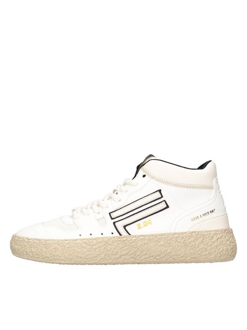 High-top sneakers in leather and fabric PURAAI | 2.04 MID GALASSIABIANCO-NERO